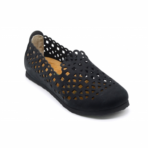 Forelli BERNE-G Comfort Kadın Ayakkabı Siyah Nubuk - 1
