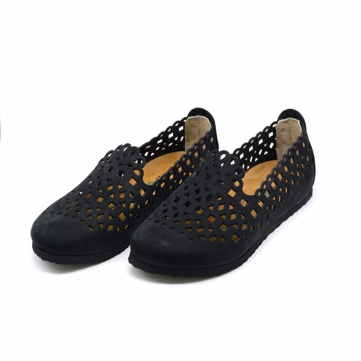 Forelli BERNE-G Comfort Kadın Ayakkabı Siyah Nubuk - 3