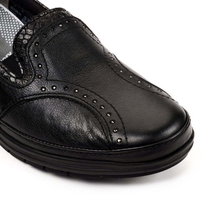 Forelli MIMOZA-H Comfort Kadın Deri Ayakkabı Siyah - 5