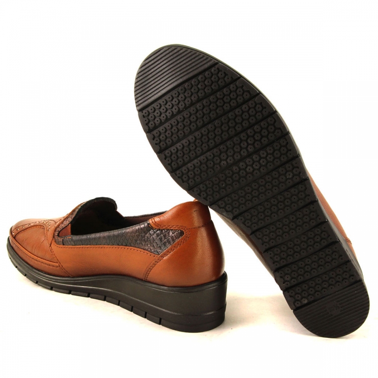 Forelli MIMOZA-H Comfort Kadın Deri Ayakkabı Taba - 3