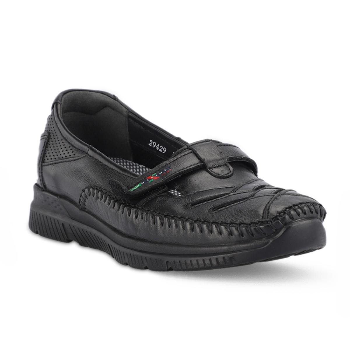 Forelli - Forelli 29429-G Kadın Deri Comfort Ayakkabı Siyah
