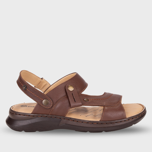 URAL-G Erkek Deri Sandalet Taba 