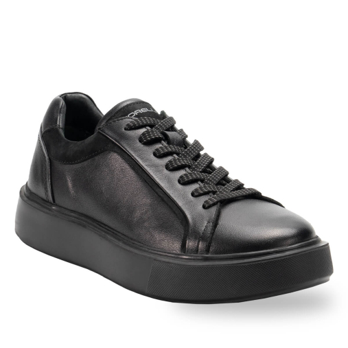 DENIS-G Unisex Deri Ayakkabı Siyah - 2
