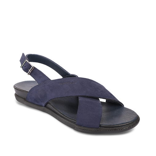 FUJI-G Kadın Deri Sandalet Lacivert 