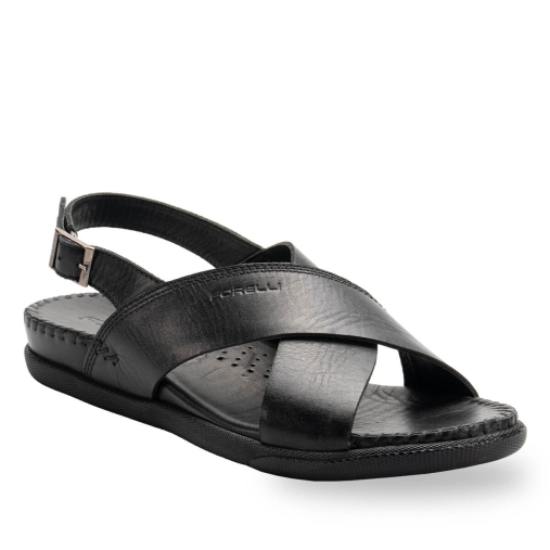 FUJI-H Kadın Deri Sandalet Siyah - 2