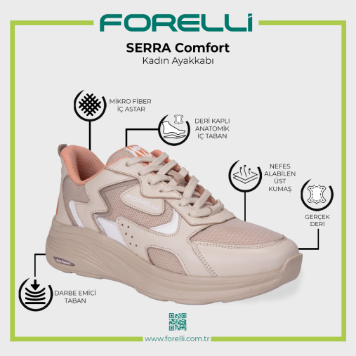 Forelli SERRA-G Comfort Kadın Ayakkabı Bej - 9